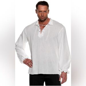 White Halloween Renaissance / Pirate /Prince /Vampier Shirt